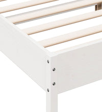 Massivholzbett ohne Matratze Weiß 160x200 Kiefernholz