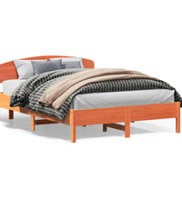 Massivholzbett ohne Matratze Wachsbraun 160x200 Kiefernholz