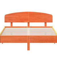 Massivholzbett ohne Matratze Wachsbraun 140x200 cm Kiefernholz