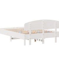 Massivholzbett ohne Matratze Weiß 120x200 cm Kiefernholz