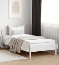 Massivholzbett ohne Matratze Weiß 100x200 cm Kiefernholz