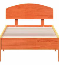 Massivholzbett ohne Matratze Wachsbraun 100x200 Kiefernholz