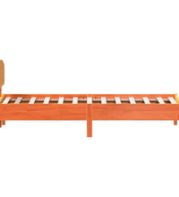 Massivholzbett ohne Matratze Wachsbraun 100x200 Kiefernholz