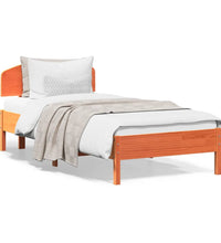 Massivholzbett ohne Matratze Wachsbraun 100x200 Kiefernholz