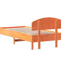 Massivholzbett ohne Matratze Wachsbraun 90x200 Kiefernholz