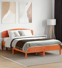 Massivholzbett ohne Matratze Wachsbraun 120x190 cm Kiefernholz