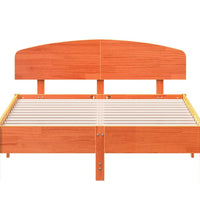 Massivholzbett ohne Matratze Wachsbraun 120x190 cm Kiefernholz