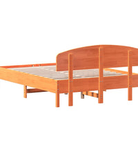 Massivholzbett ohne Matratze Wachsbraun 120x190 cm Kiefernholz