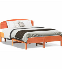 Massivholzbett ohne Matratze Wachsbraun 120x190 cm Kiefernholz