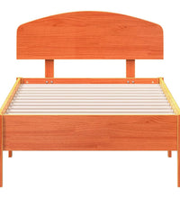Massivholzbett ohne Matratze Wachsbraun 75x190 cm Kiefernholz