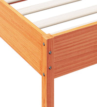 Massivholzbett ohne Matratze Wachsbraun 75x190 cm Kiefernholz