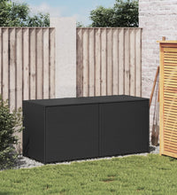 Gartentruhe Schwarz 283L Poly Rattan