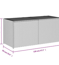 Gartentruhe Schwarz 283L Poly Rattan