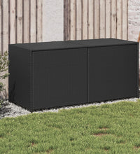 Gartentruhe Schwarz 283L Poly Rattan