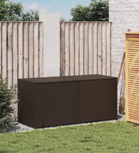 Gartentruhe Braun 283L Poly Rattan