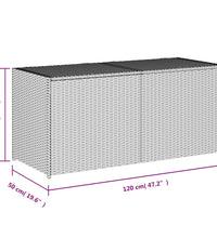 Gartentruhe Braun 283L Poly Rattan