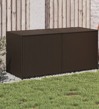 Gartentruhe Braun 283L Poly Rattan