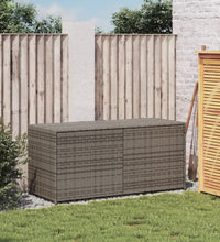 Gartentruhe Grau 283L Poly Rattan