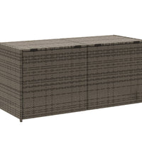 Gartentruhe Grau 283L Poly Rattan