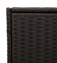 Gartentruhe mit Rollen Schwarz 283L Poly Rattan