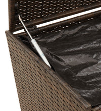 Gartentruhe mit Rollen Braun 283L Poly Rattan