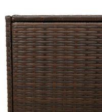 Gartentruhe mit Rollen Braun 283L Poly Rattan