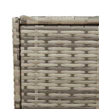 Gartentruhe mit Rollen Grau 283L Poly Rattan