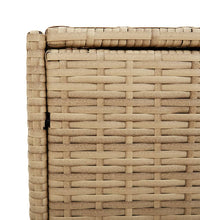 Gartentruhe mit Rollen Beige 283L Poly Rattan