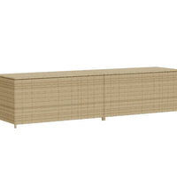 Gartentruhe Beige 469L Poly Rattan