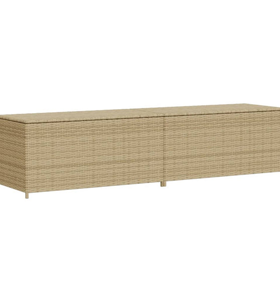 Gartentruhe Beige 469L Poly Rattan