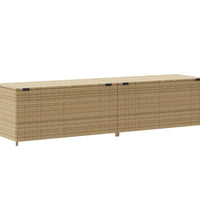 Gartentruhe Beige 469L Poly Rattan