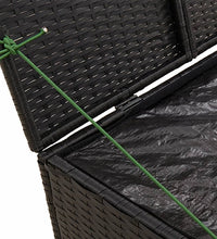 Gartentruhe Schwarz 291L Poly Rattan