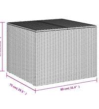 Gartentruhe Schwarz 291L Poly Rattan