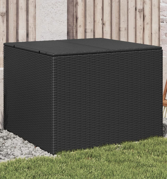 Gartentruhe Schwarz 291L Poly Rattan