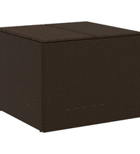 Gartentruhe Braun 291L Poly Rattan