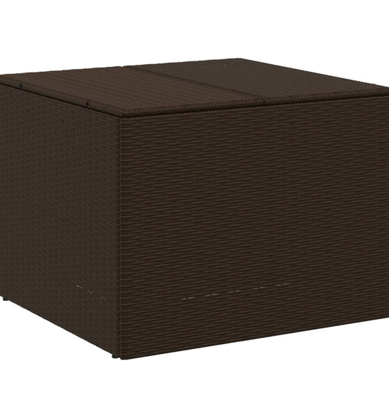 Gartentruhe Braun 291L Poly Rattan