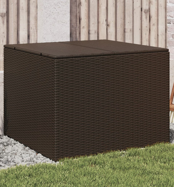 Gartentruhe Braun 291L Poly Rattan