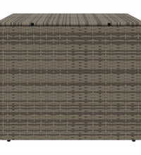 Gartentruhe Grau 291L Poly Rattan