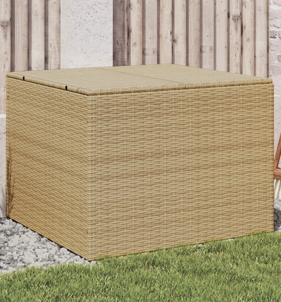 Gartentruhe Beige 291L Poly Rattan