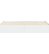 Bettgestell mit Schubladen Weiß 200x200 cm Holzwerkstoff