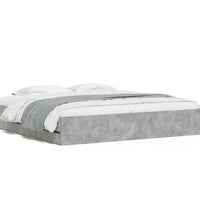 Bettgestell mit Schubladen Betongrau 200x200 cm Holzwerkstoff