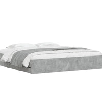 Bettgestell mit Schubladen Betongrau 200x200 cm Holzwerkstoff