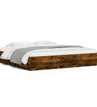 Bettgestell mit Schubladen Räuchereiche 200x200cm Holzwerkstoff