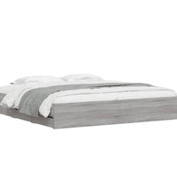 Bettgestell mit Schubladen Grau Sonoma 200x200cm Holzwerkstoff