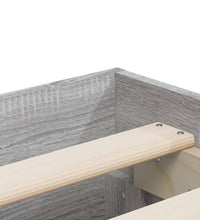 Bettgestell mit Schubladen Grau Sonoma 200x200cm Holzwerkstoff