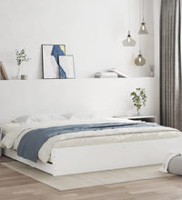 Bettgestell mit Schubladen Weiß 180x200 cm Holzwerkstoff