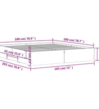 Bettgestell mit Schubladen Sonoma-Eiche 180x200cm Holzwerkstoff