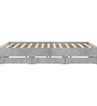 Bettgestell mit Schubladen Betongrau 180x200 cm Holzwerkstoff