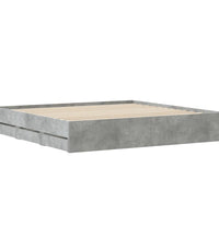 Bettgestell mit Schubladen Betongrau 180x200 cm Holzwerkstoff