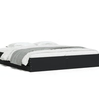 Bettgestell mit Schubladen Schwarz 160x200 cm Holzwerkstoff